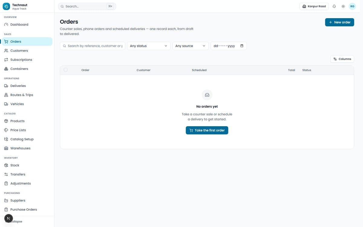 Technaut Aqua Track — Water Distribution SaaS screenshot 4
