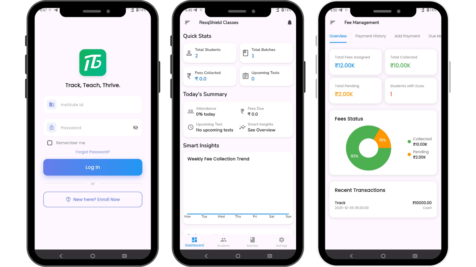 TrackMyBatch - Learning Management System background